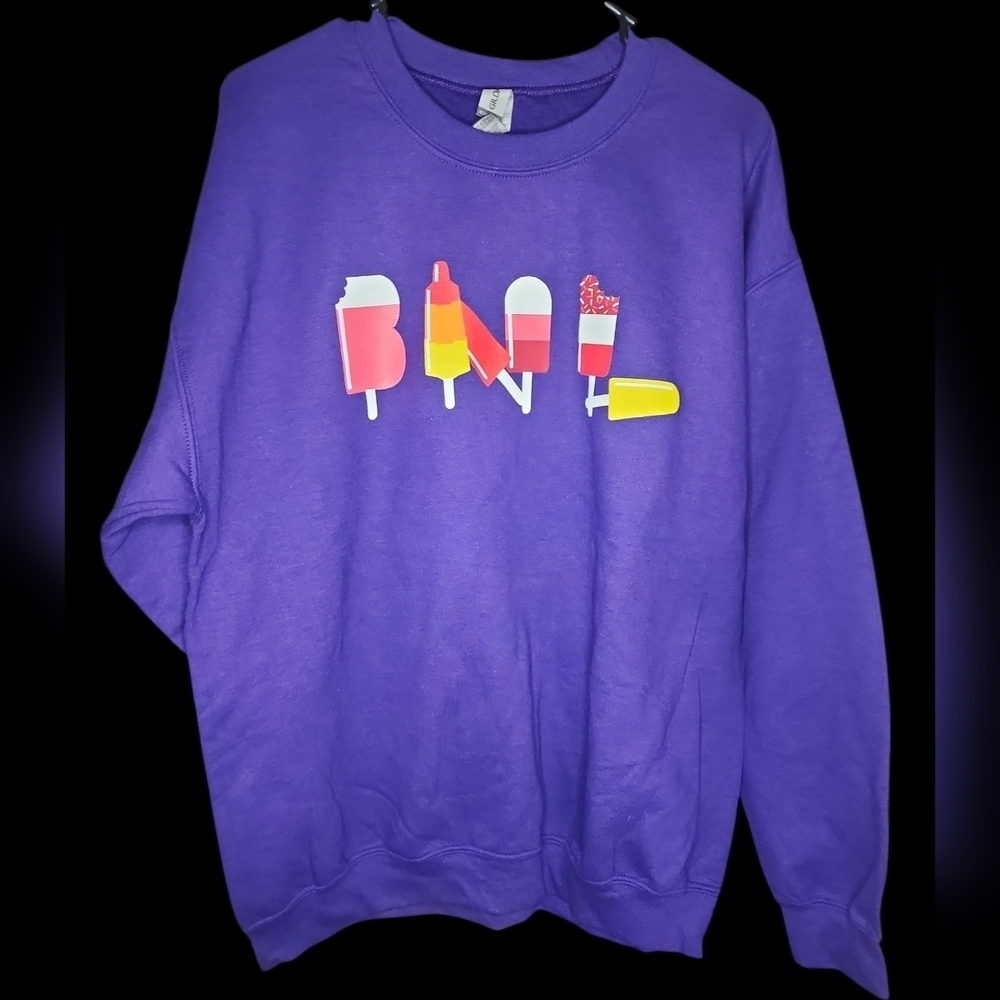 Unisex Barenaked Ladies(Bnl)"Ice Pops"Or"Popsicle" Purple Crewneck Sweatshirt.